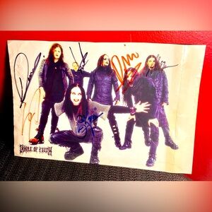 Cradle Of Filth Black Metal Band Signed Autographed Picture 12x8” Rare